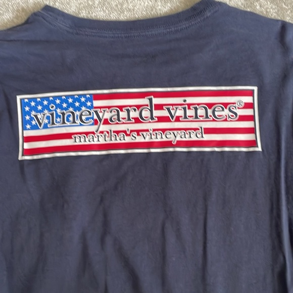 Vineyard, vines, dark blue, long sleeve tee size large 16 - Picture 4 of 4